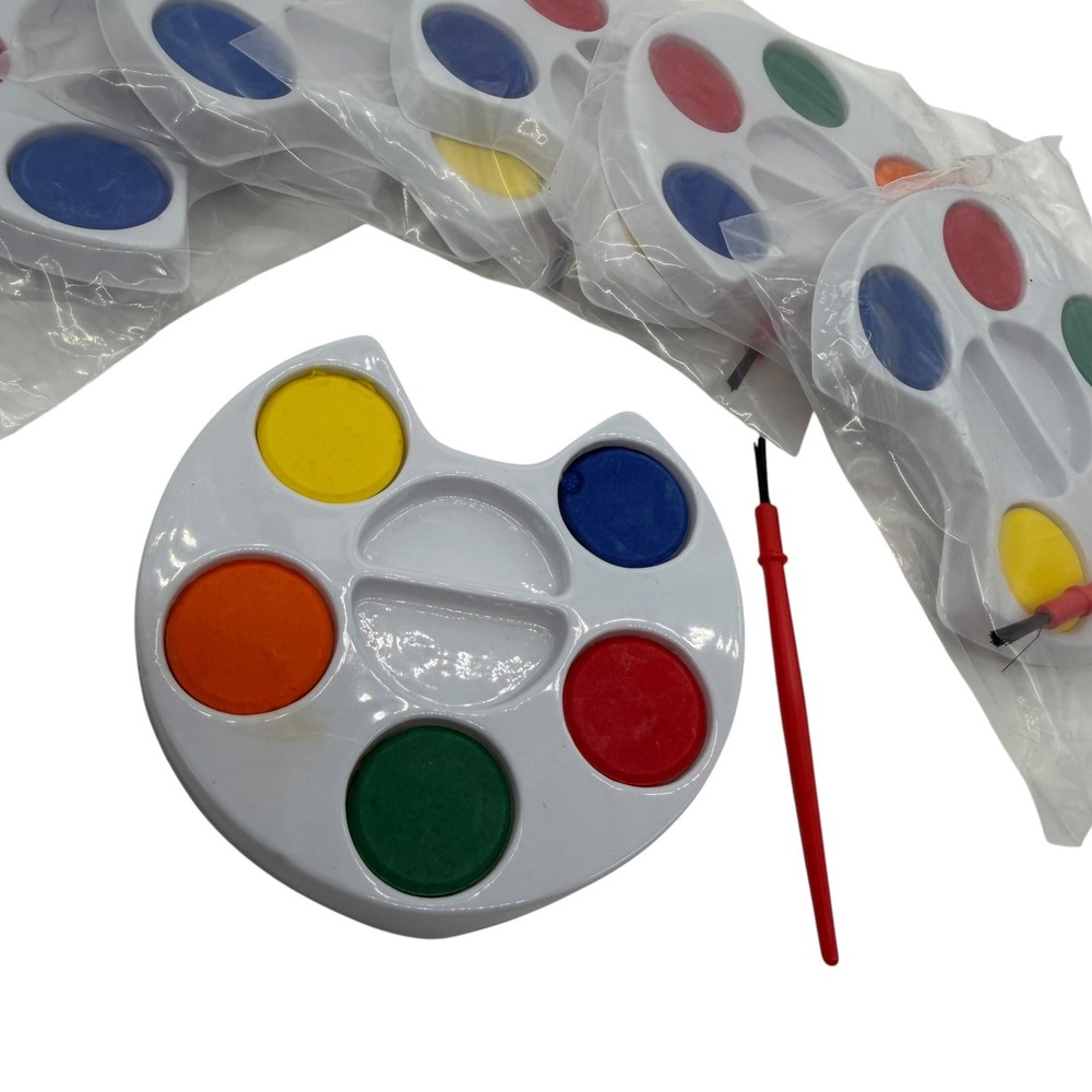 Unbranded 7 Pack Watercolor Paint Palettes‎ with Brushes for Kids Art New